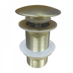 32/40mm Brushed Yellow Gold Mushroom Solid Brass Basin Pop Up Waste NO Overflow 32/40mm Brushed Yellow Gold Mushroom Solid Brass Basin Pop Up Waste NO Overflow